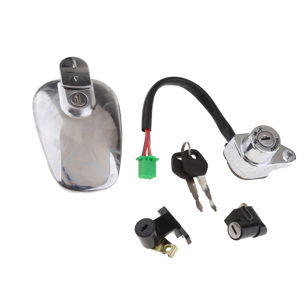 Fuel Gas Cap Tank Ignition Switch Seat Lock Key for Suzuki GN125 1982 -2001