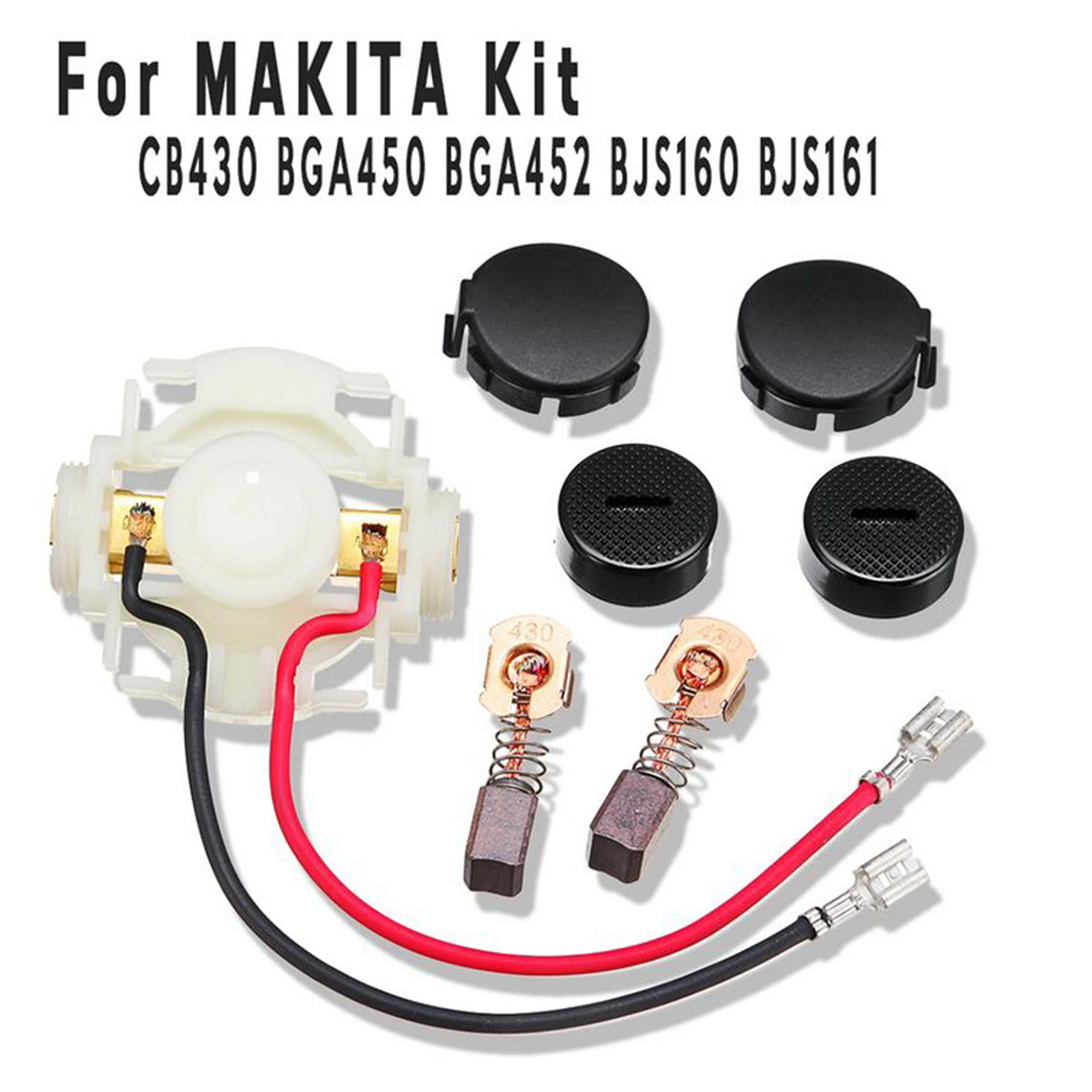 Carbon Brush Holder Kit fits for M-a-kita 638921-2 BGA450 BGA452 ,Easy to Install, High quality Spare Parts