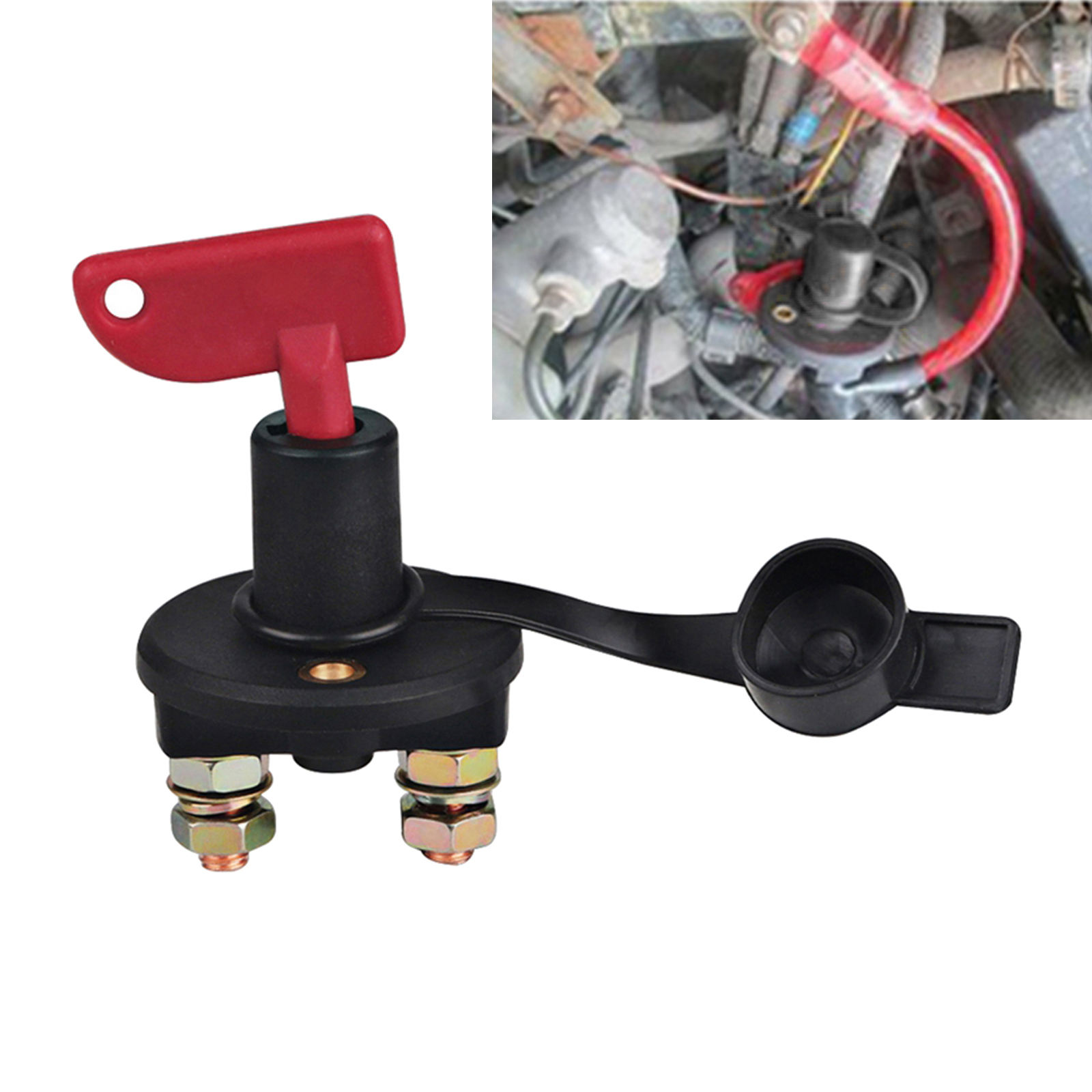 Battery Disconnect Switch, DC 12V 24V Battery Kill Switch Isolator for Marine Car Boat Motorhome ATV Auto Trucks