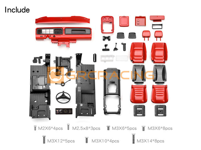 Grc 1/10フォードブロンズインテリアフルセットカラーtraxasrc trx4ブロンズボディシミュレーションアップグレードパーツアクセサリー #  g161rb/rw/rr - AliExpress