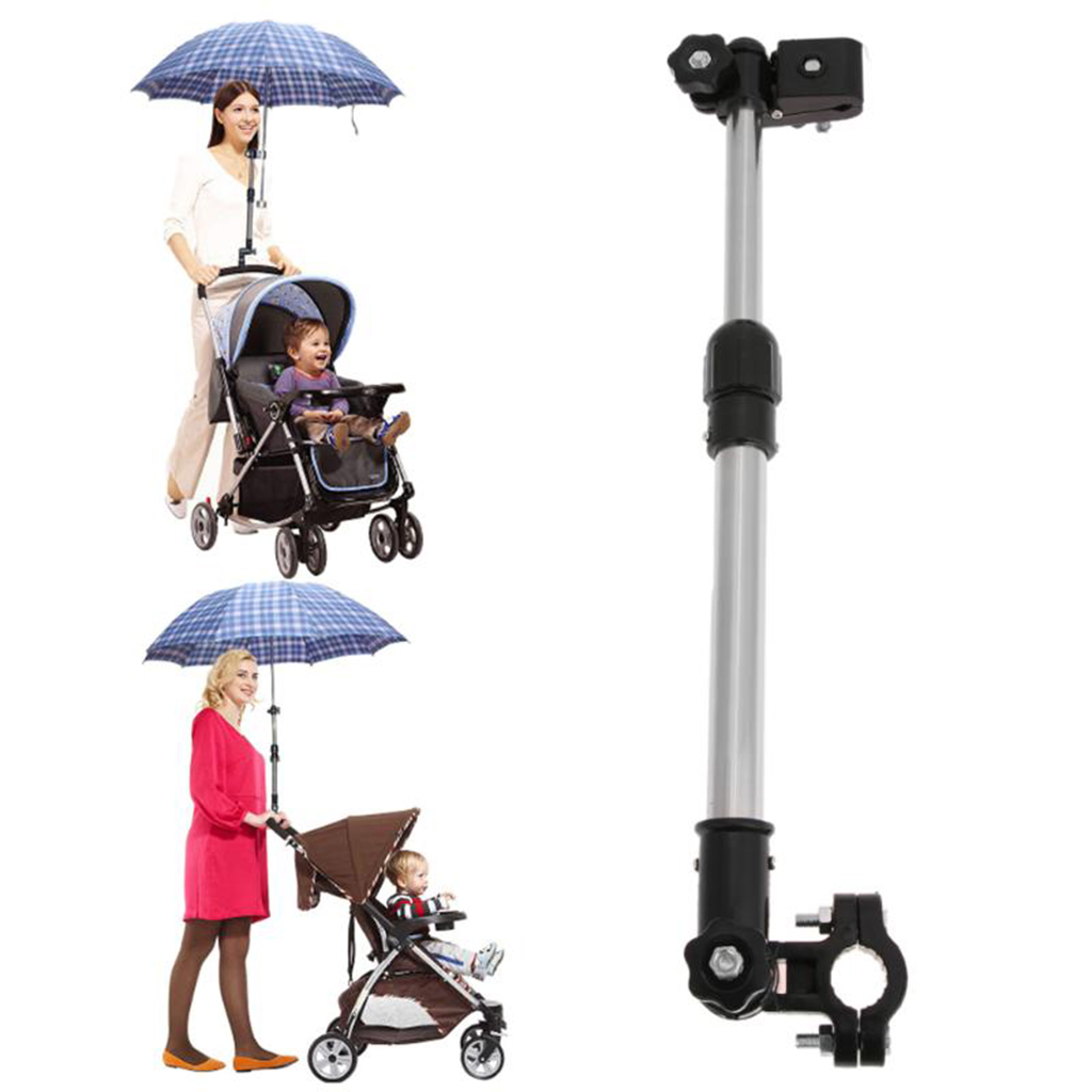 Adjustable Bicycle Umbrella Mount Holder Folding Pram Trolley Parasol Stand