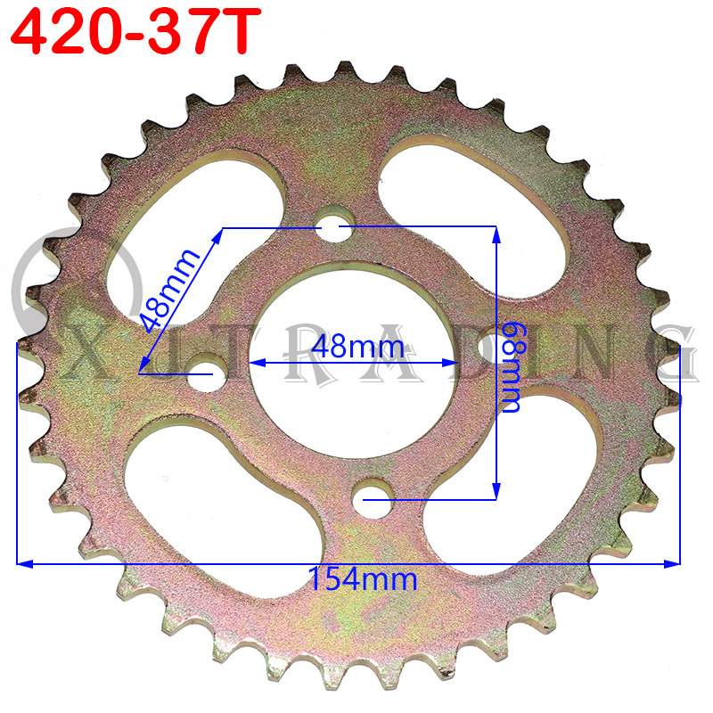 420/428 ketten 25/31/32/37/41/48T 48MM Kettenräder Hinten Zurück Kettenrad cog Für 90cc-160cc Motorrad ATV quad Stomp pit dirt bike – Detail 4