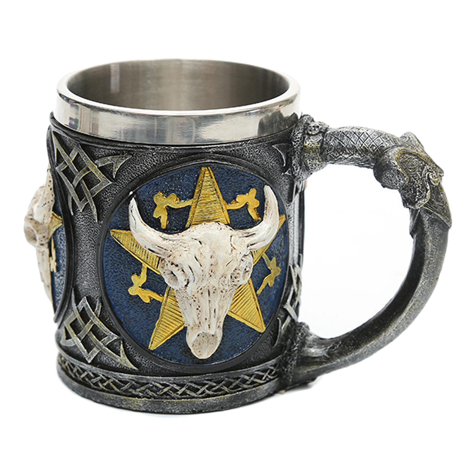 Coffee Mug Antique Bison Gift Souvenir Engraving Personalized Beer Mug Drinkware for Party Cocktails Men Coworkers