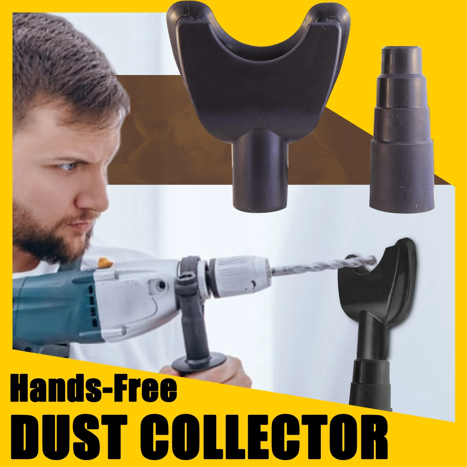 Hands-Free Dust Collectors,2 Pcs Drill Dust Extraction Tool,Electric Drill Dust Collector-Works with All Drill Types