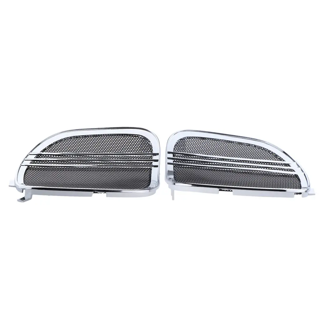 Tri-Line Speaker Grill Cover Trim for Harley Road Glide 2015-17 2018 Silver