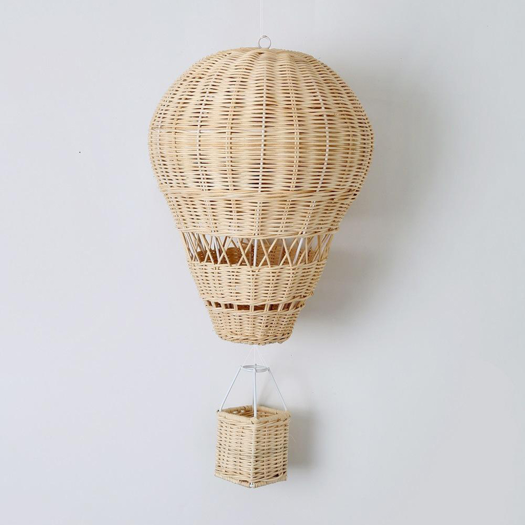 rattan hot air balloon light