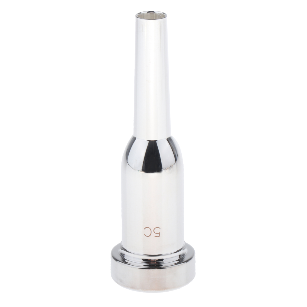 NEW STANDARD BRASS TRUMPET MOUTHPIECE SIZE 5C - SILVER PLATED