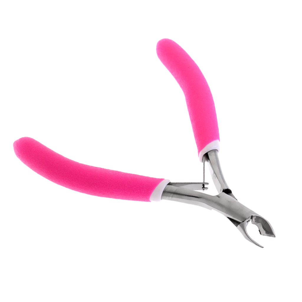 Pink Manicure Finger nail Toe nail Nail Clamp Nipper Trimmer Remover Tool for Salon Home Use