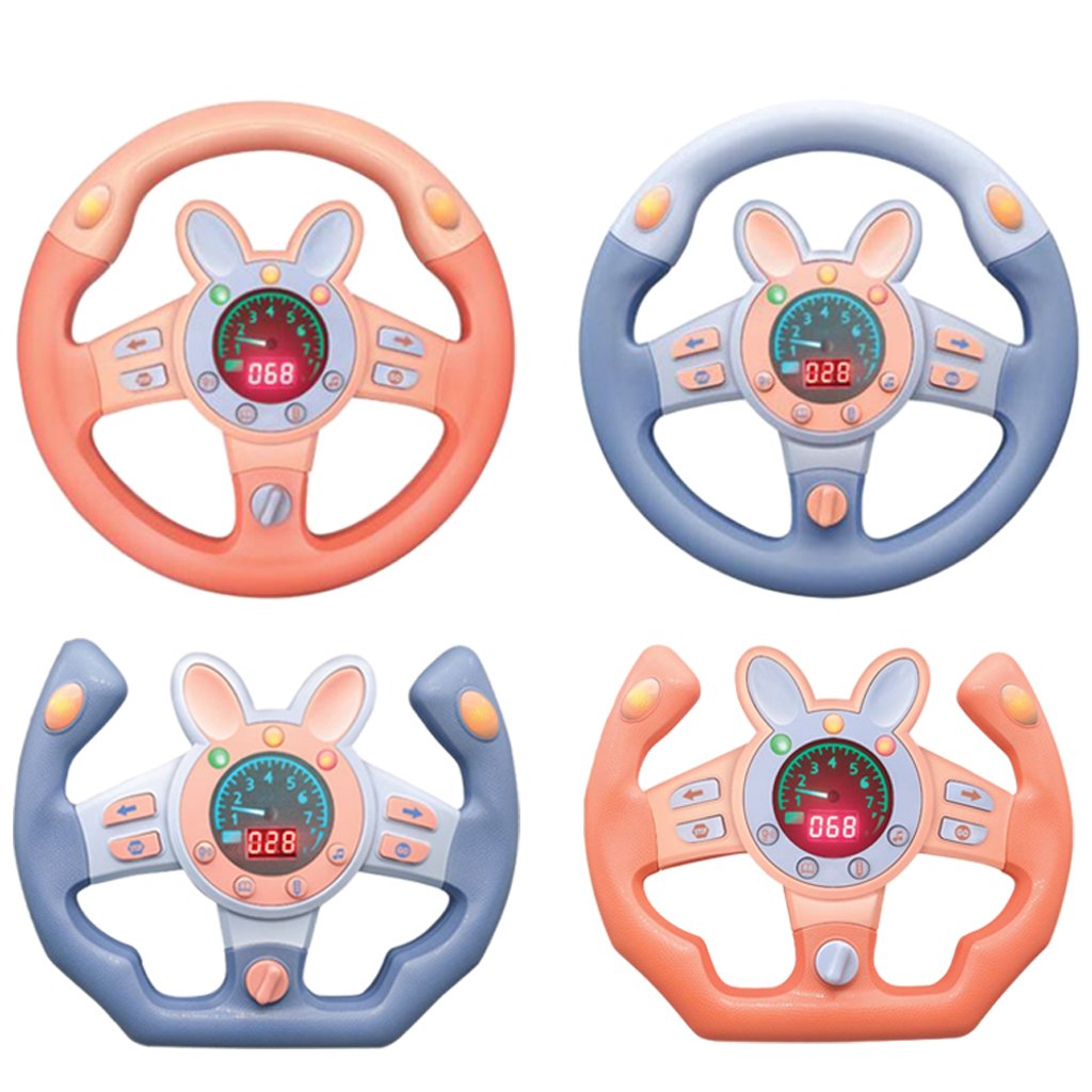 Electric Simulation Steering Wheel Toy With Light Sound Copilot Vocal Toys Children's Toy Steering Wheel Kids Gifts