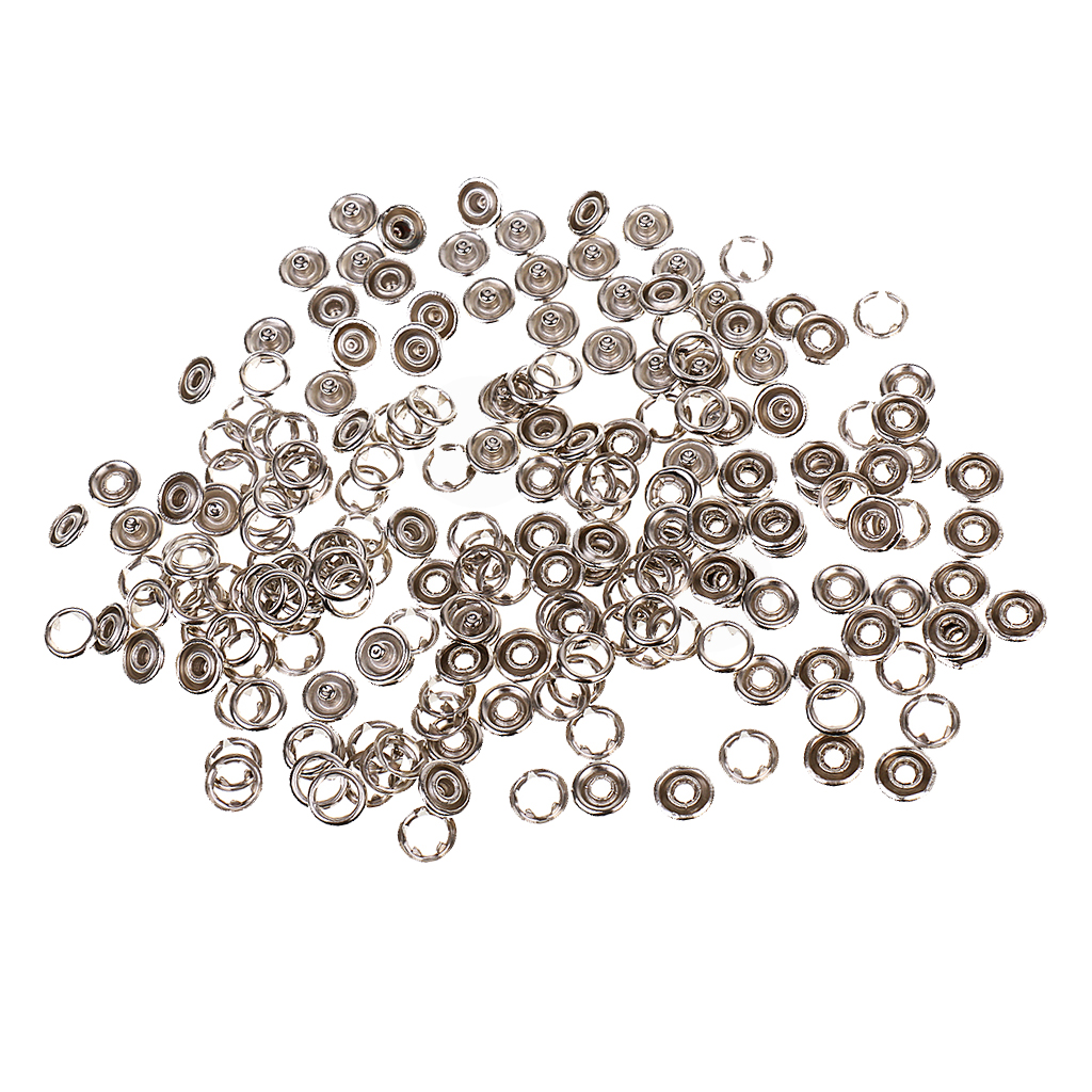 Set of 50 Snap Fasteners, Hand Press Studs Metal Snap Fasteners for Bags, Coats, Sleeping Bags etc