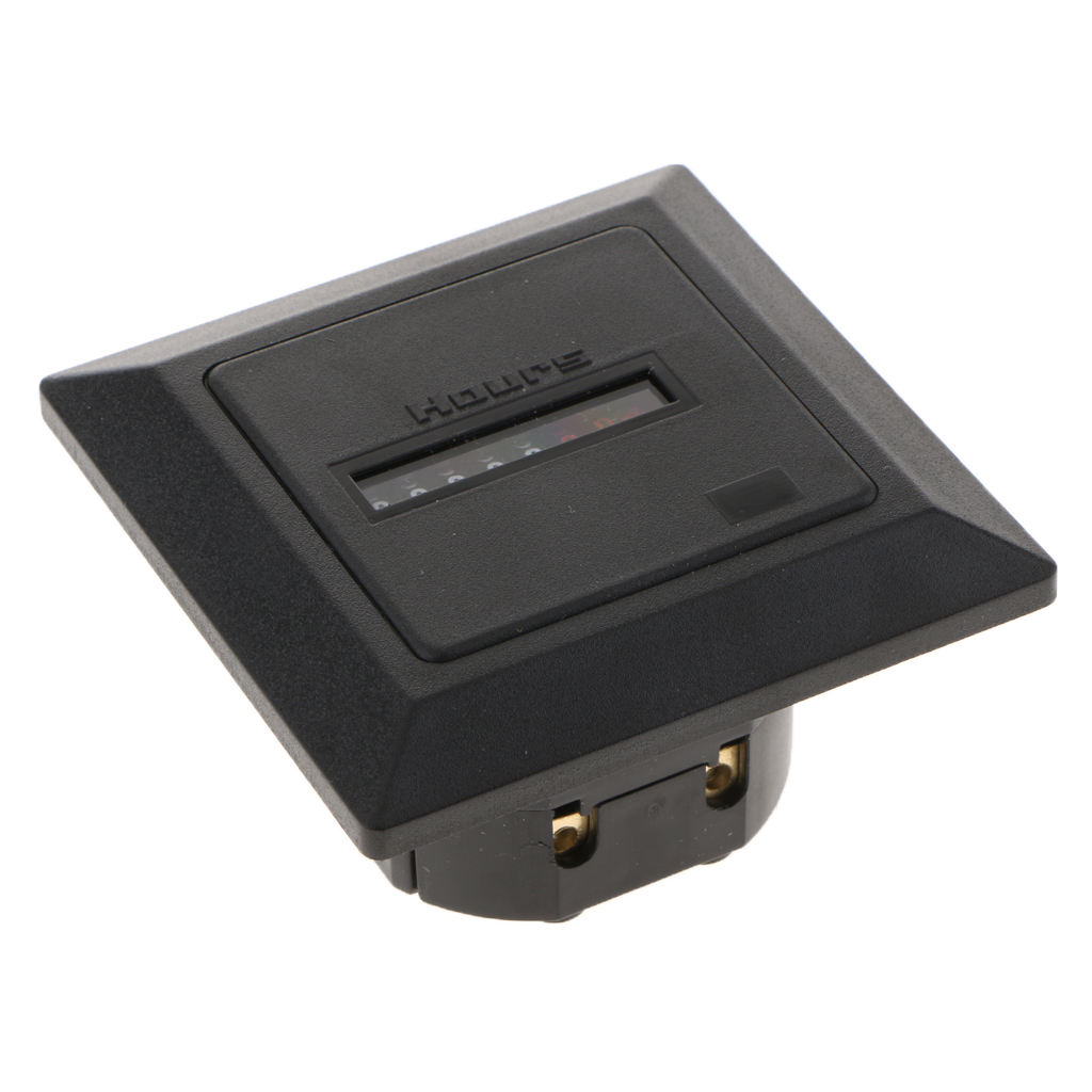 Timer Square Time Operating Hours Counter Digital Hour Meter Hourmeter Gauge AC220-240V