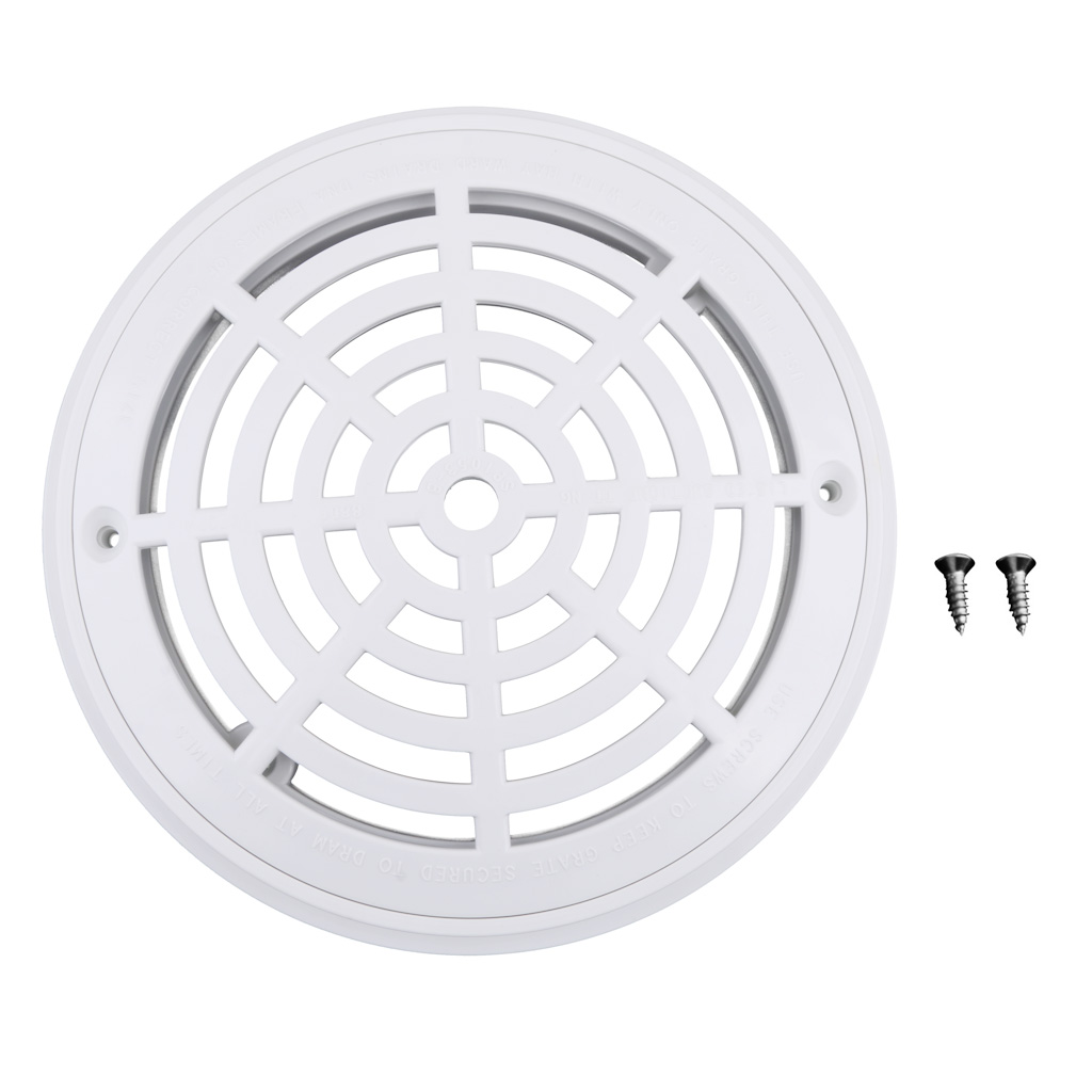 Plastic 8'' Main Drain Cover Anti-Vortex Suction Outlet Fittings Accessary
