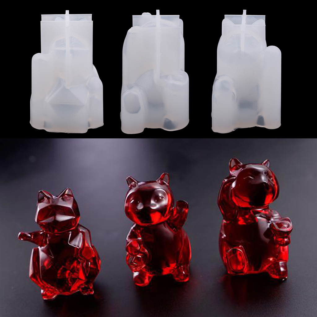 Fortune Cat Silicone Mold For Resin Casting Jewelry Making Tool