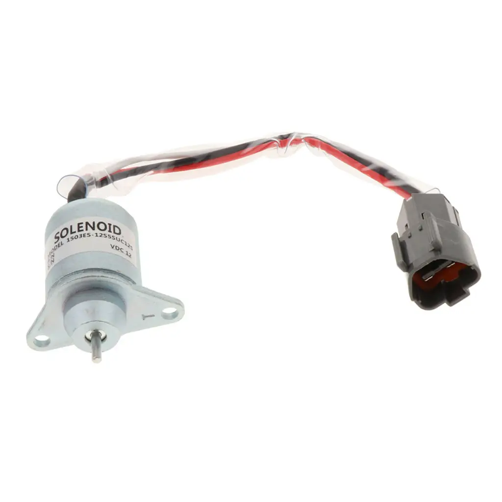 Easy to Install Fuel Stop Shut Off Solenoid 1503ES-12S5SUC12S for Woodward Engine (Cable Length: 21.5cm / 8.46 inch)