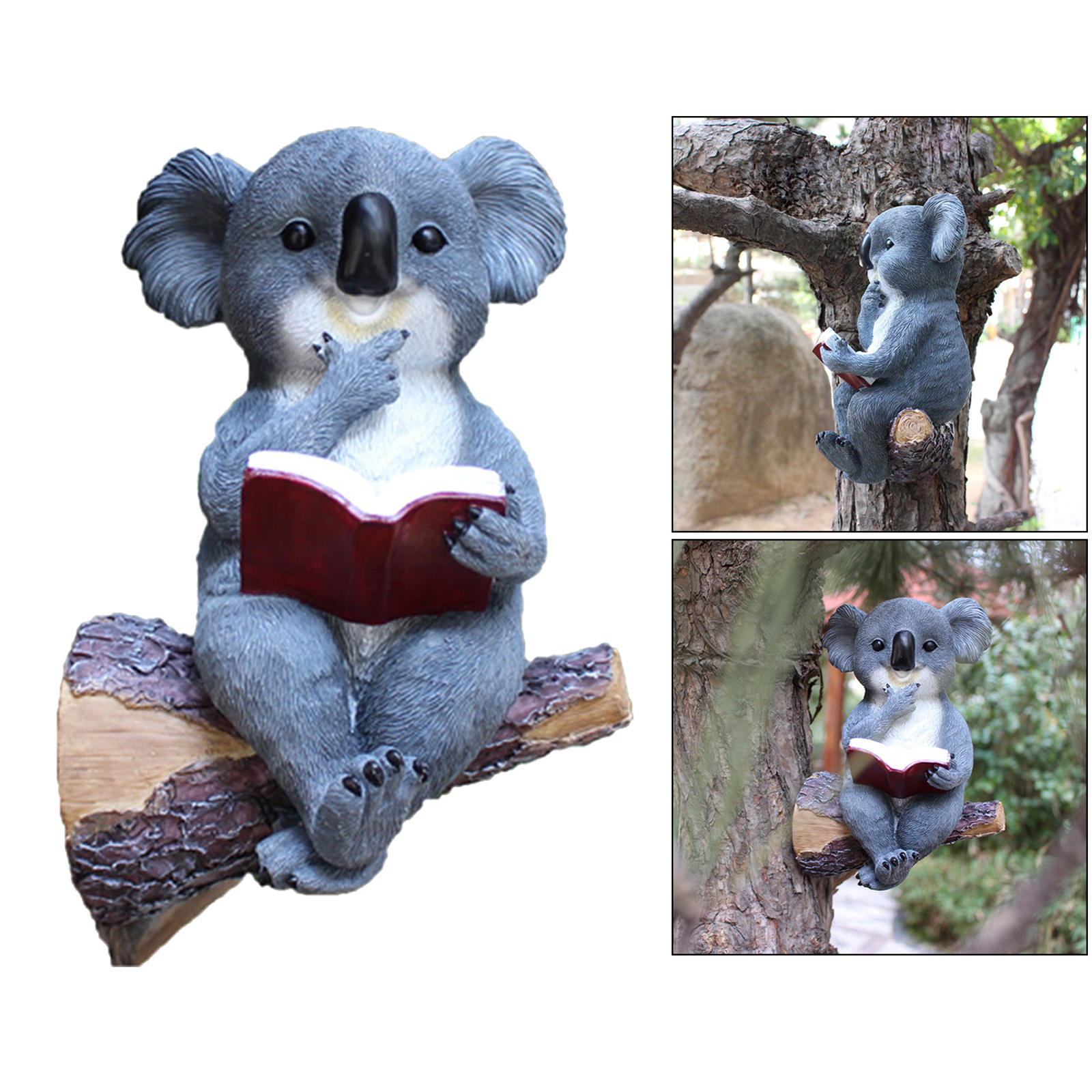 Solar Garden Statue Koala Animal Figure Waterproof Solar Lamp Lawn Yard Porch Night Light Decoration Ornaments