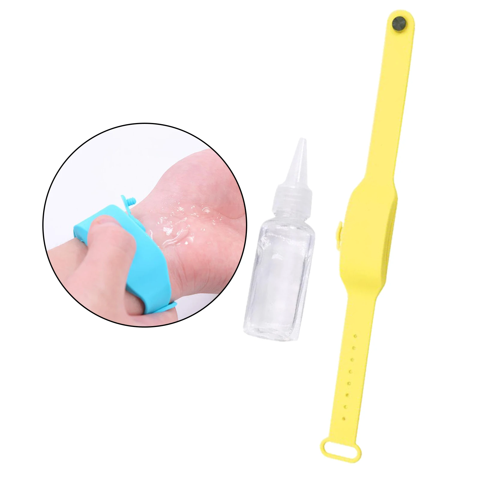 Portable Soap Bracelet Hand Sanitizer Dispenser Band Watch Squeeze Bottles