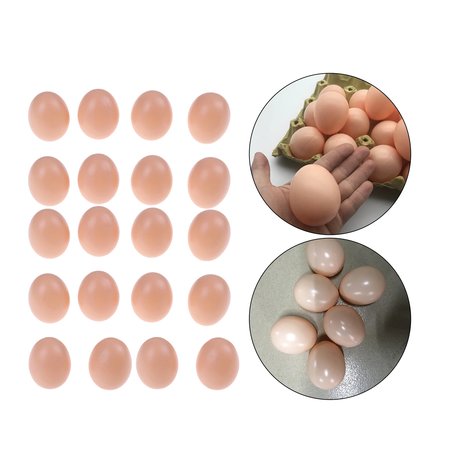 Pack of 20 Realistic Fake Eggs for DIY Painting Kids Toy Party Supplies