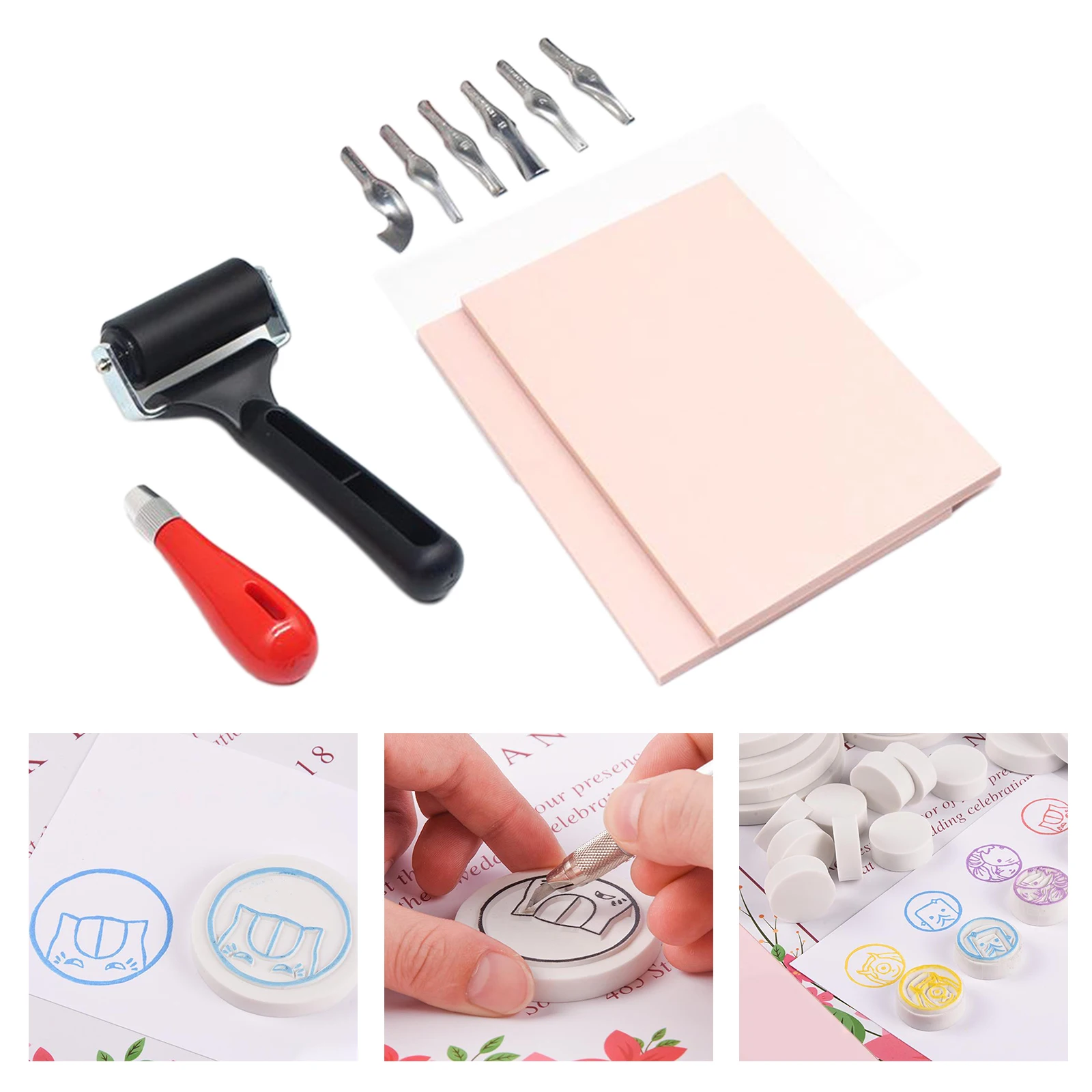 Rubber Stamp Making Kit Rubber Carving Blocks for Stamp Rubber Carving Block