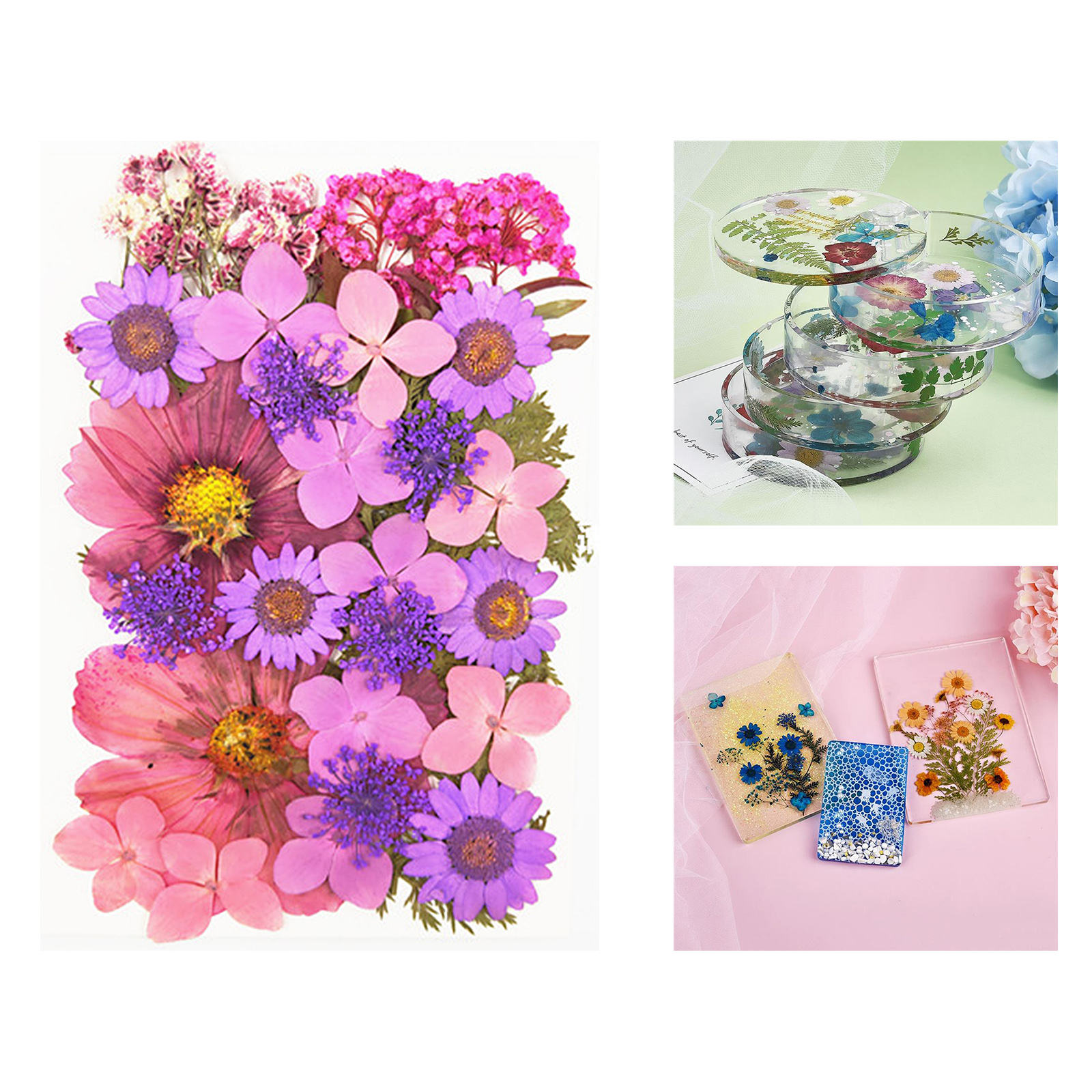 Real Natural Mixed Dried Pressed Flowers Leaves Petals for Nail Art, DIY Jewelry Design, Resin Phone Case,  Card, Stationery