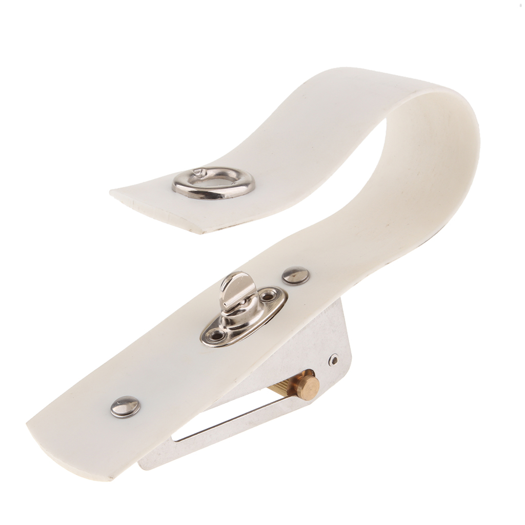 Boat Marine Adjustable White Fender Holder Strap Adjusts 6.3 Inch Length