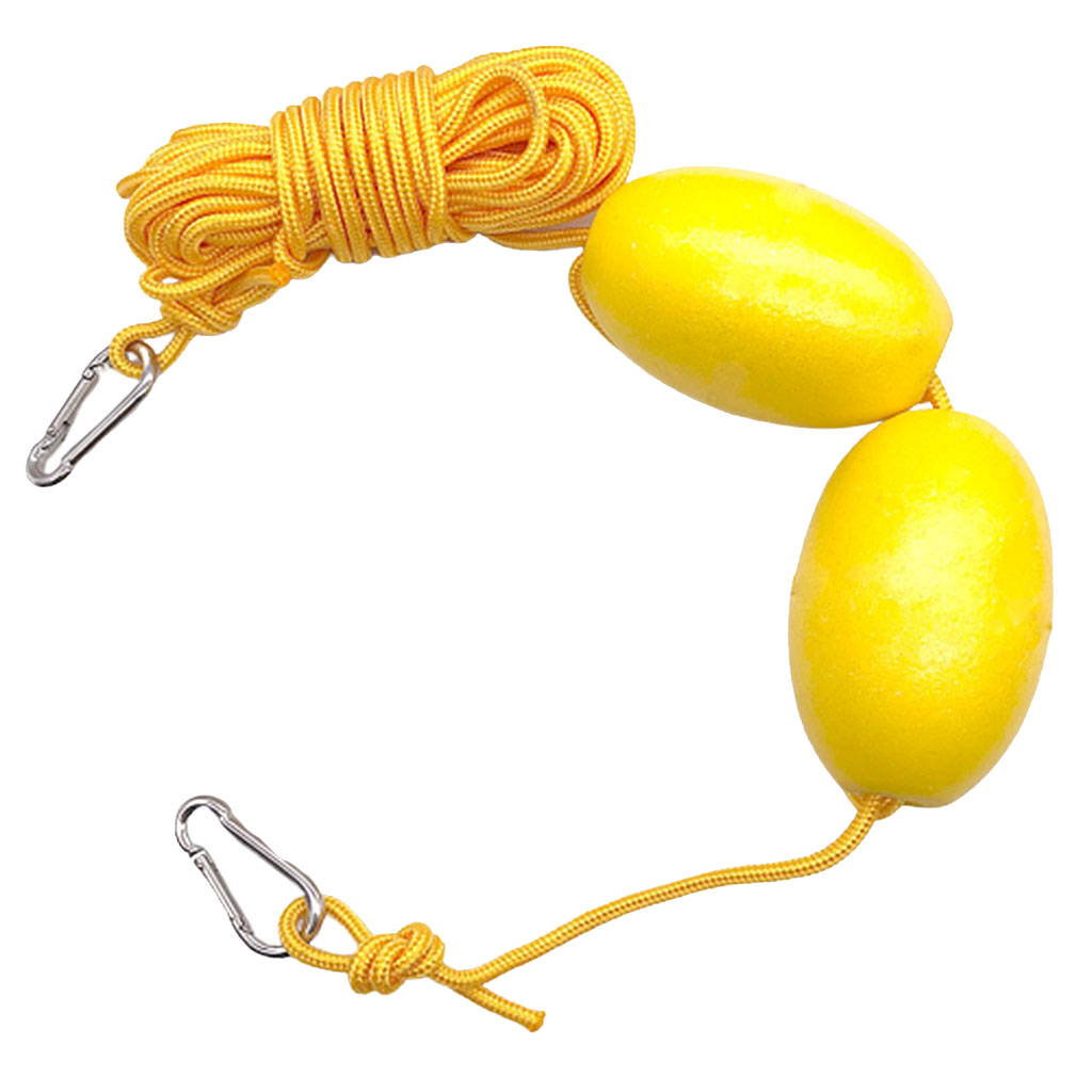 9m Kayak Tow Rope Durable Sailing Throw Anchor Line Dual Floats Accessories