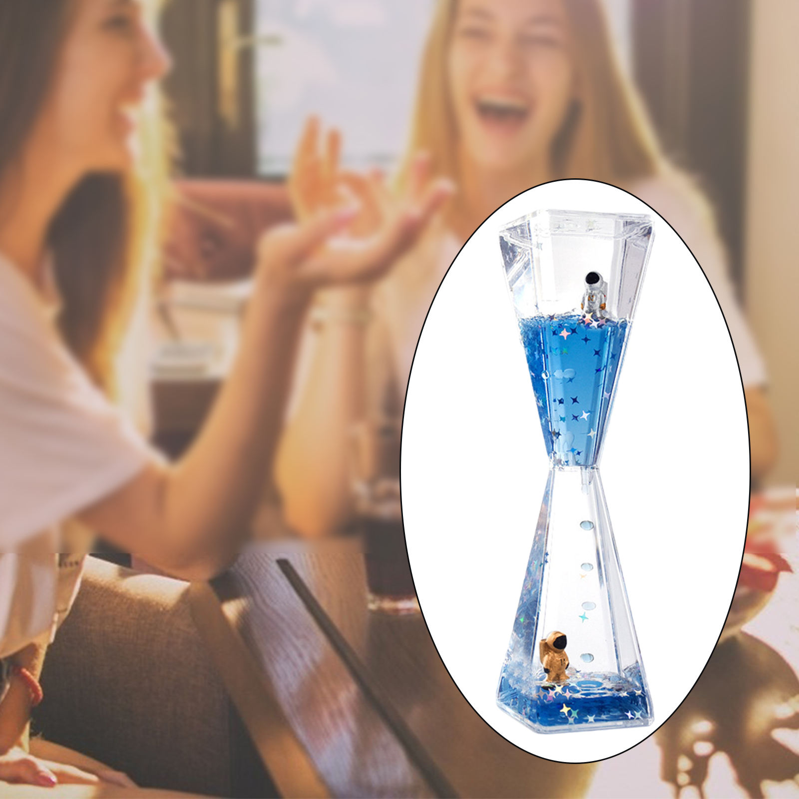Mysterious Flowing Liquid Decompression Hourglass Watch Accessories