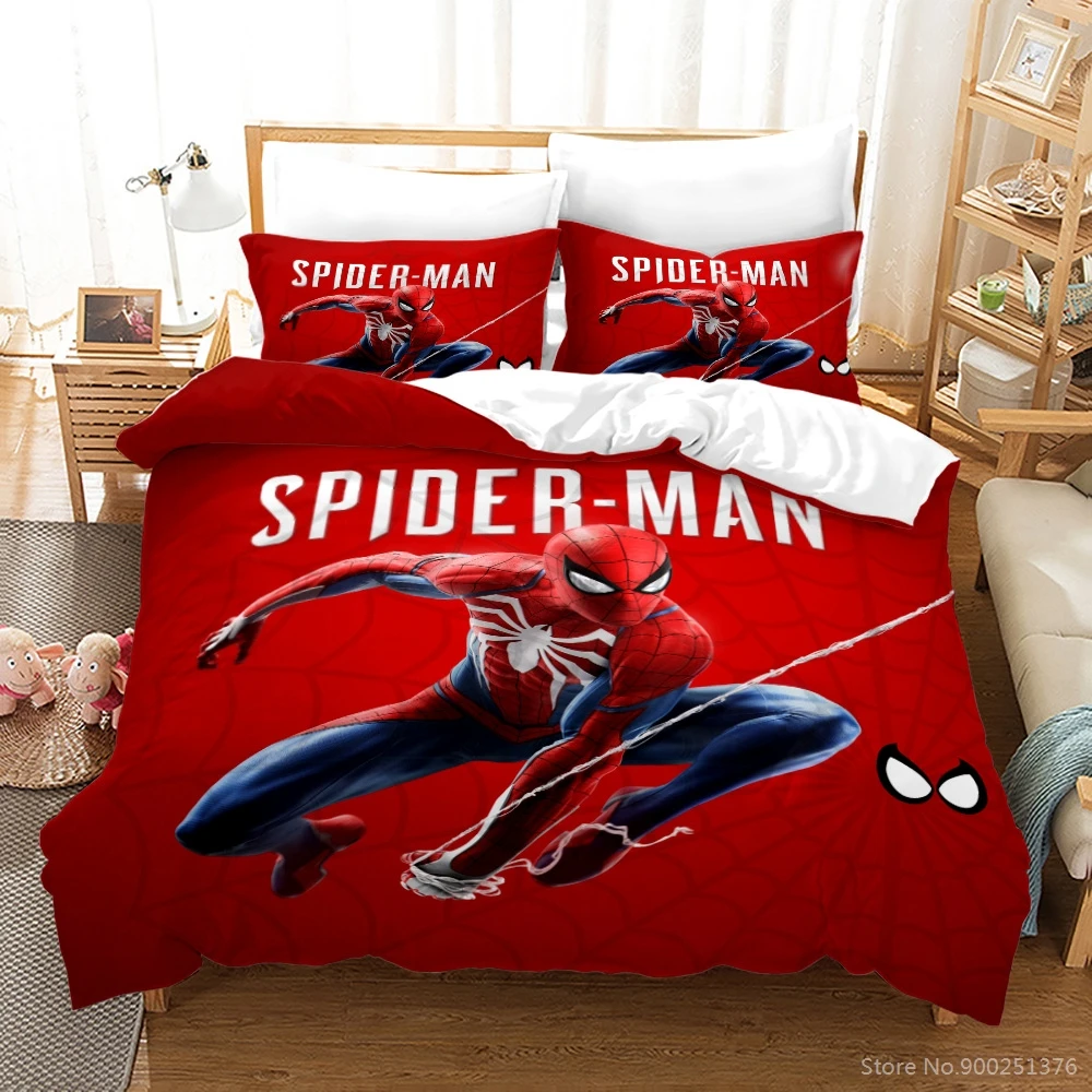 Conjunto de cama super-herói homem aranha 3d,
