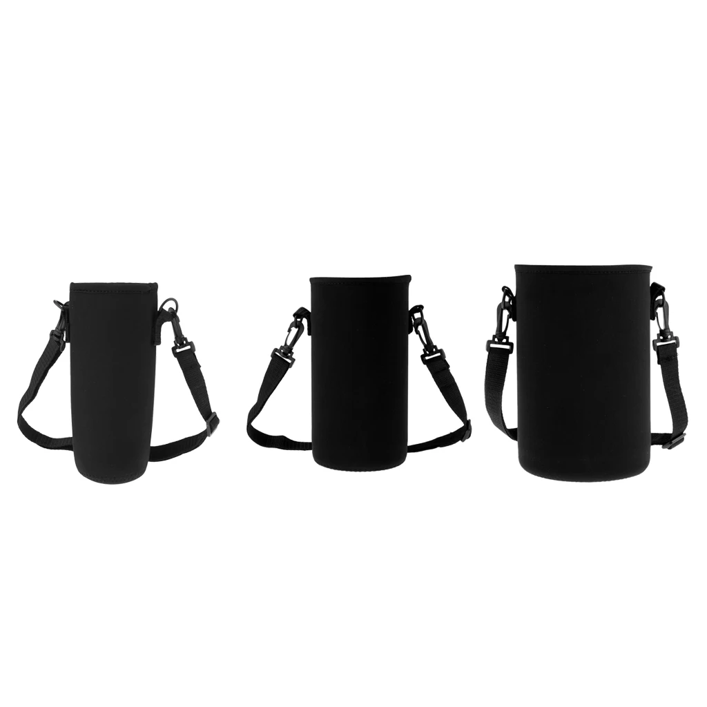 Insulated Neoprene Water Bottle Carrier Bag Pouch Case with Shoulder Strap