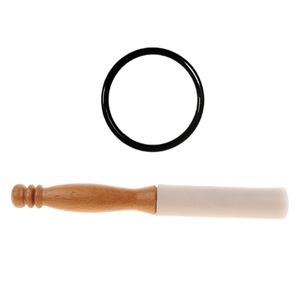 10 Inch Crystal Singing Bowl Rubber Mallet Stick O Ring Tibetan Yoga Meditation Sound Bowl Dedicated Parts