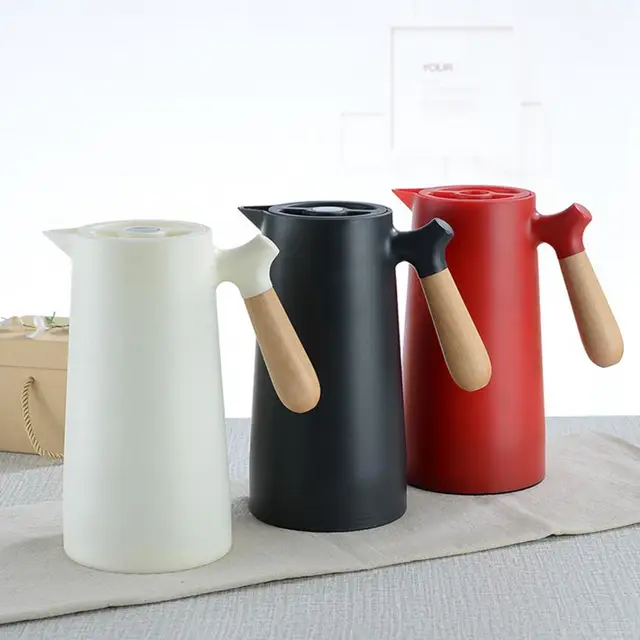 1L Large Capacity Thermos High Quality display temperature Glass Liner  Coffee Insulation Pot Super Long Thermal Hot Water Jug