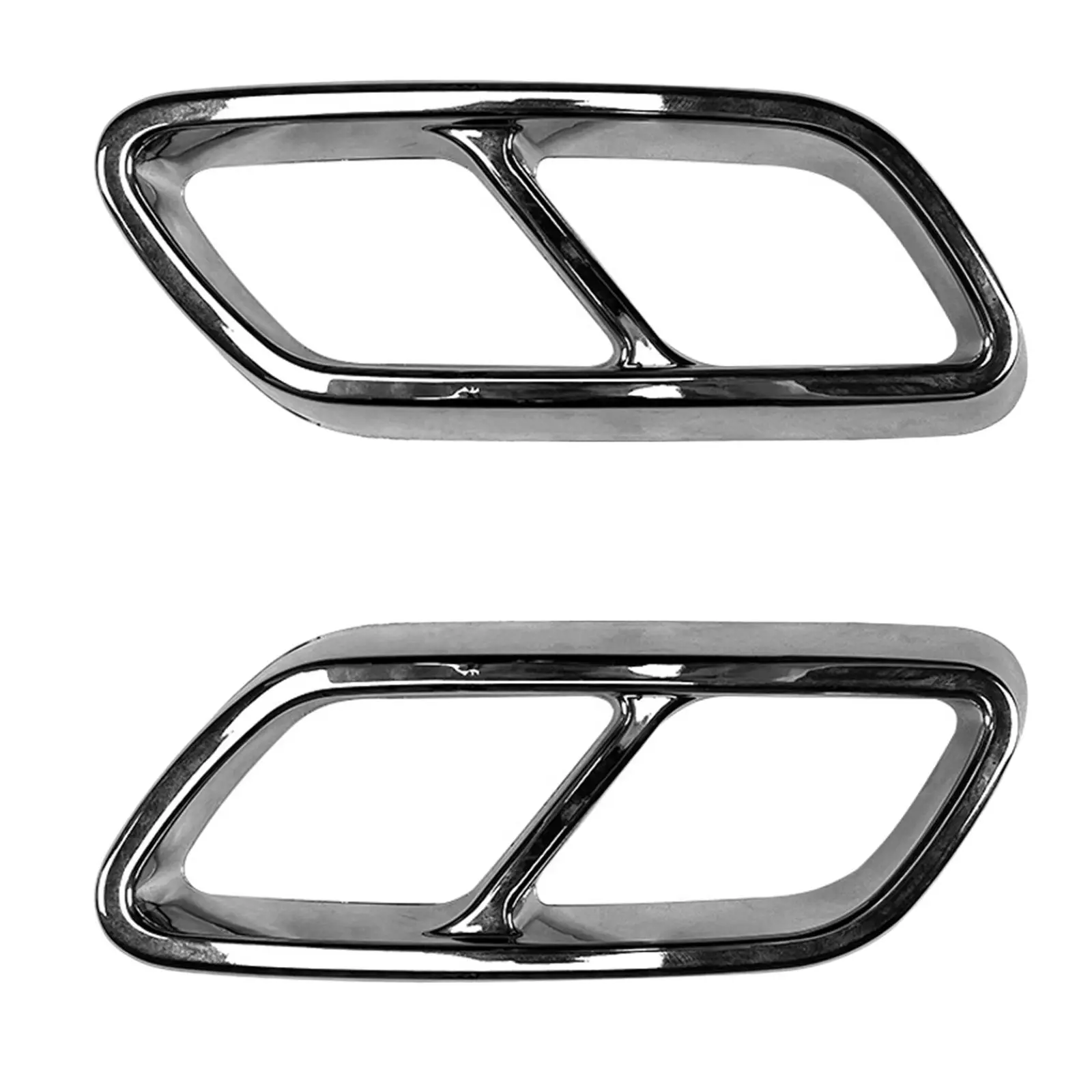 2x Exhaust Pipe Cover Trim Muffler Exterior Decoration Decorate Durable Sticks Covers Fits for Mercedes x253 2015-2018 W205