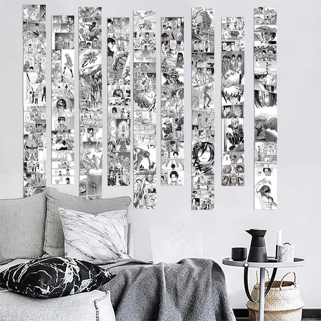 50Pcs Anime Manga Panel Poster Aesthetic Wall Collage Kit Picture Home  Decoration Black White Art Print Set Room Decor for Teen - AliExpress