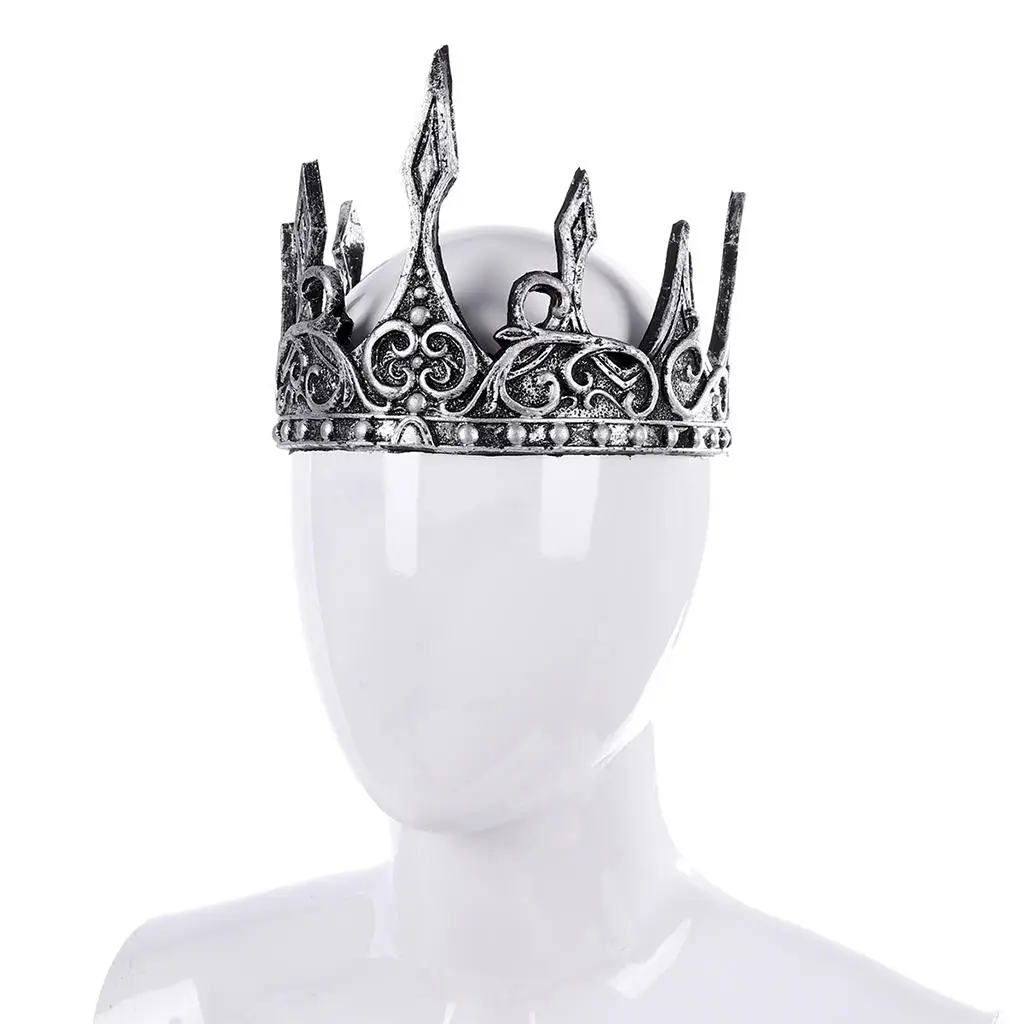 King Crown for Men Prom Party Decorations Cosplay Crown PU foam 3D softcrown headdress