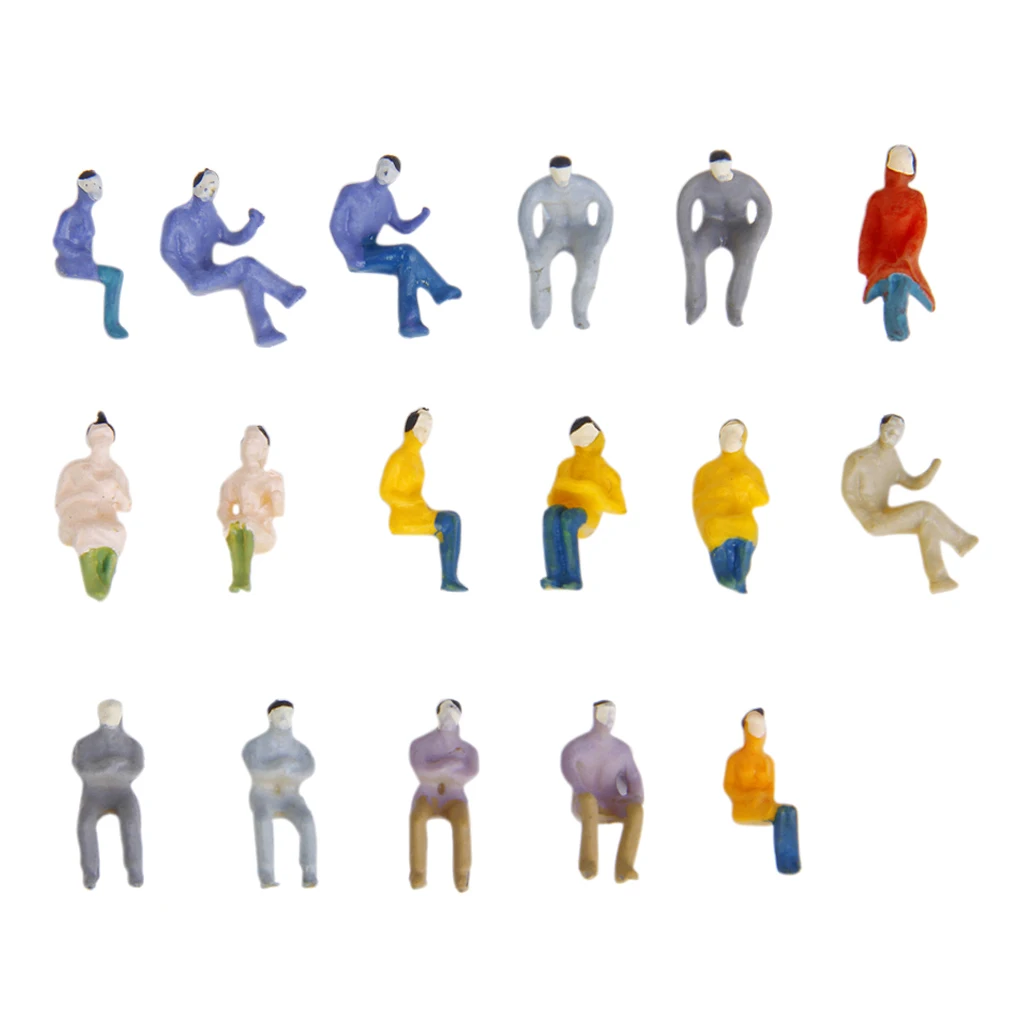100 Lot 1:100 Plastic Model Train Painted People Female Male Figures Parts 100 Lot 1:100 Plastic Model Train Painted People Female Male Figures Parts