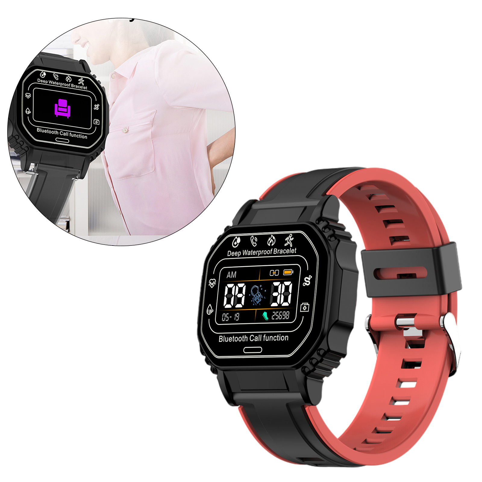 2021 B2 Sports Smart Watch Smartwatch Alarm Clock Sleep Monitor Fitness Tracker IP67 Waterproof Bracelet For Android IOS