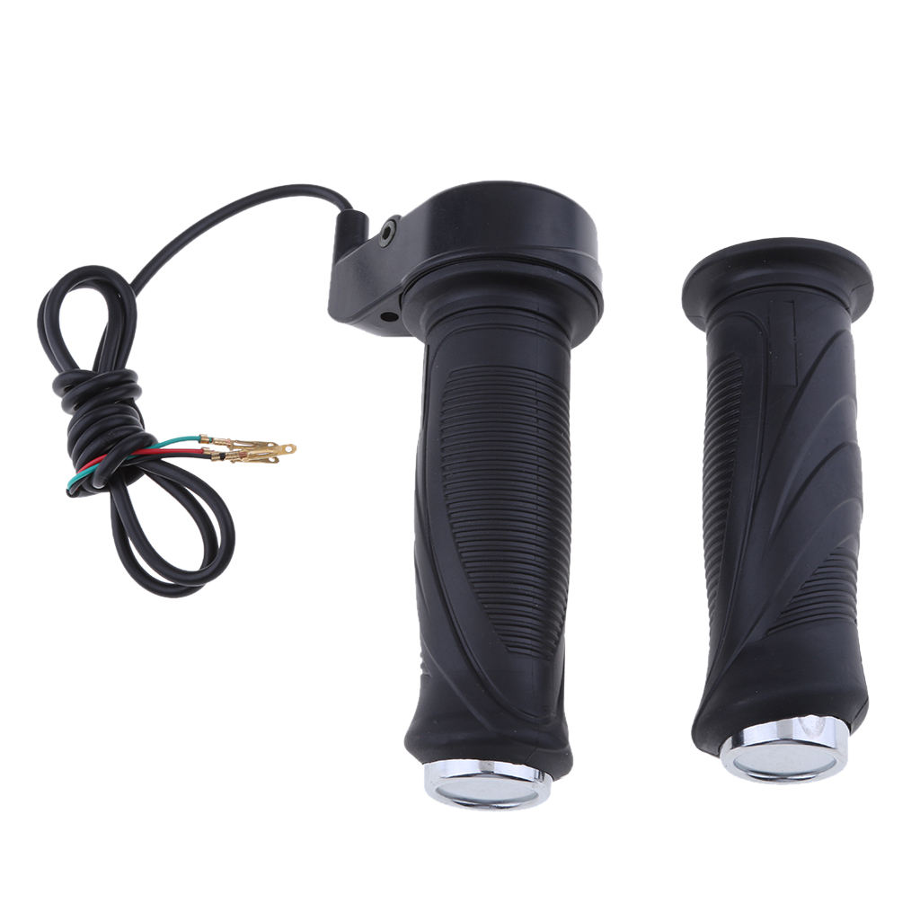 24V 36V 48V Bike Twist Throttle HandGrip + Cable +Battery Capacity Display