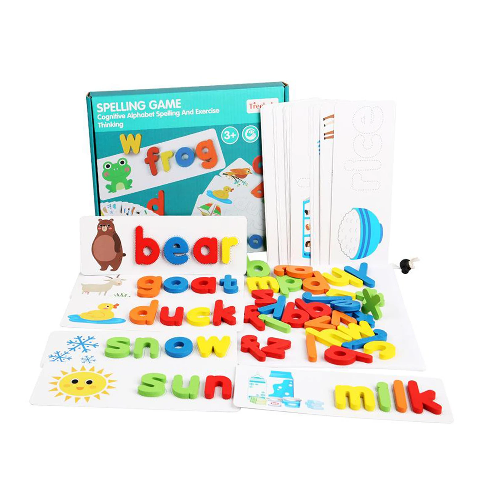 Spelling Learning Toy 52 Lowercase Alphabet Flash Cards Match Letter Games