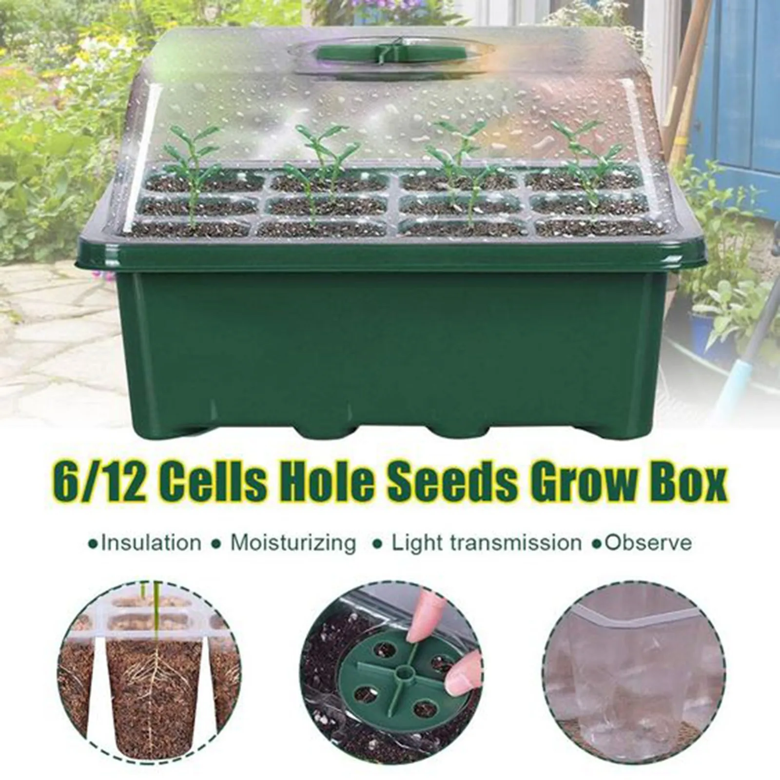12 Hole Plant  Grow Box Nursery Seedling Starter Thermal  Insulation 