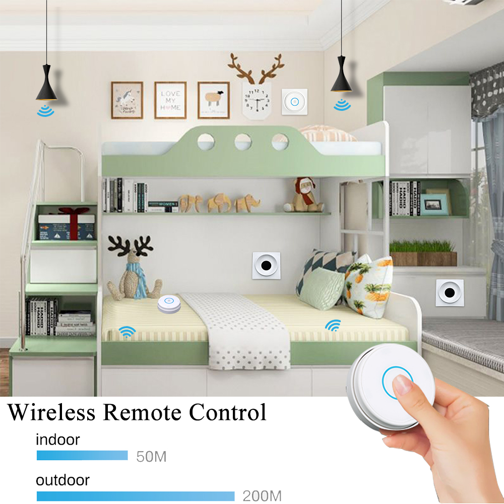 Painel de Parede Cinética, Controle Remoto, Interruptor de Luz, 433MHz