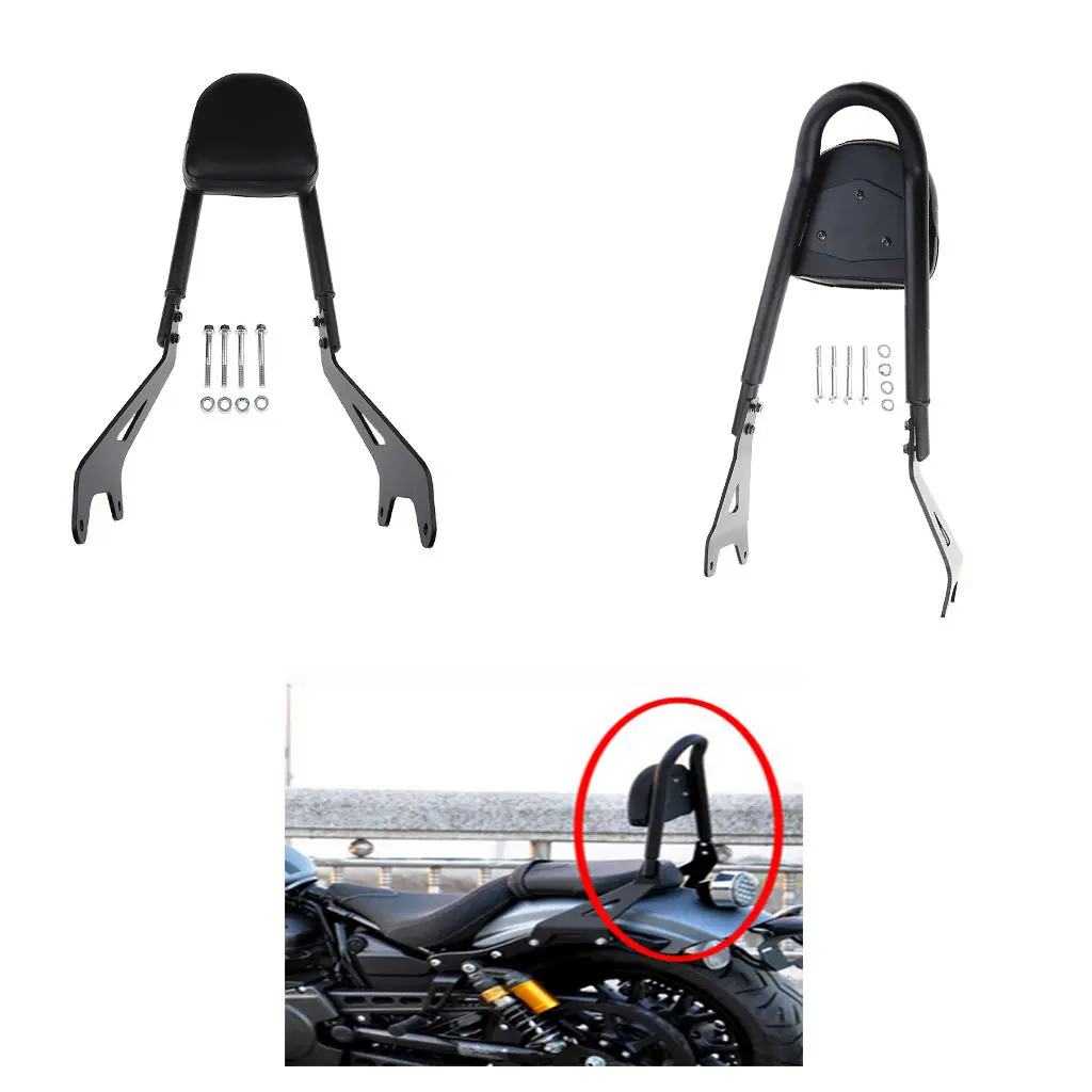 Motorcycle Sissy Bar Backrest Pad Motorbike Sissy Bar Backrest Pad & Mounting Hardwares for Yamaha Star Bolt XV950