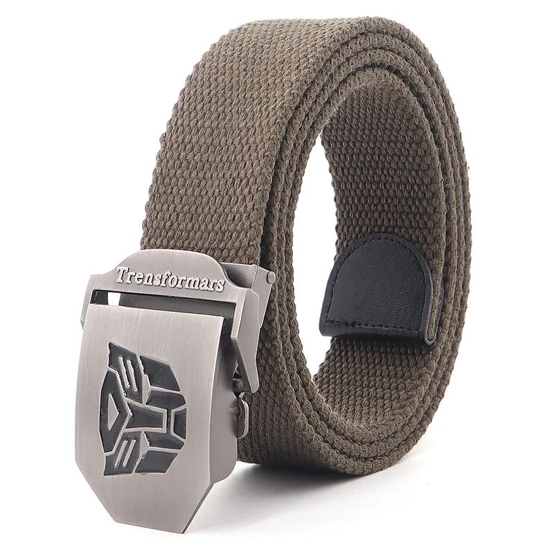 mens brown belt Plus Large Size 130 140 150 160 170cm Men's Canvas Belt Metal Automatic Buckle Belts Outdoor Casual Trousers Tactical Straps comfort click belt