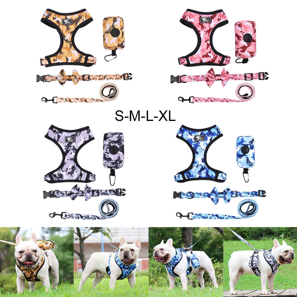 Dog Harness Set with Leashes No Choke Harnesses Vest for Training Travel Walking Running