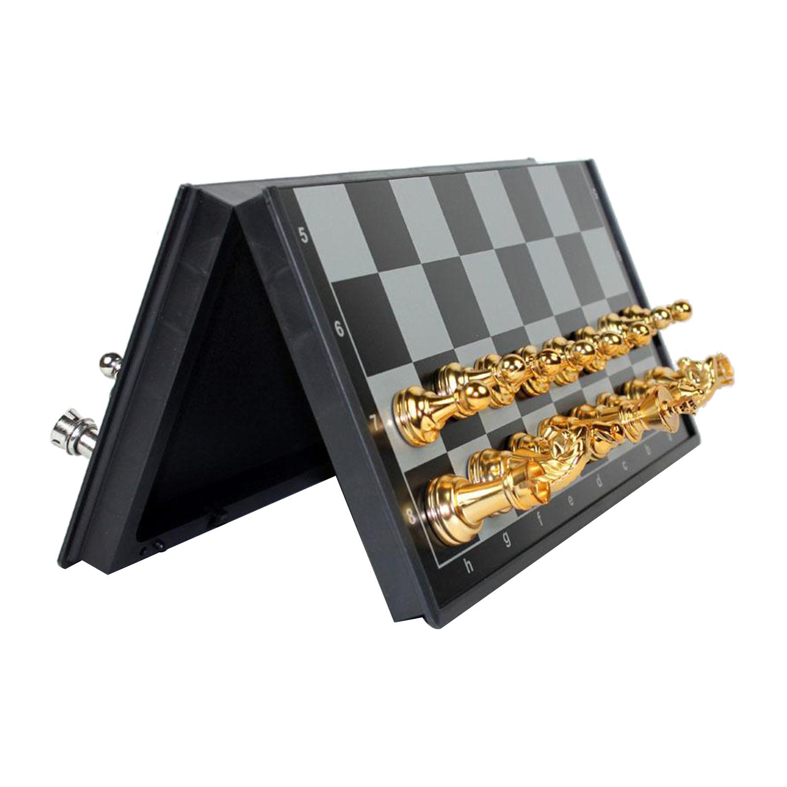 32cm Magnetic Metal Chess Set Folding Board Portable Travel Chess Board Game