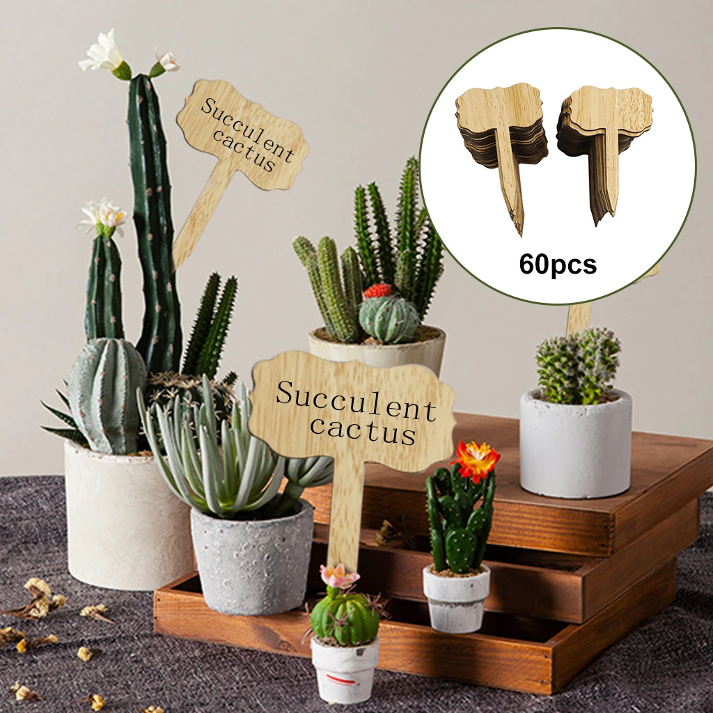Details about   Plant Labels Wooden Tags Sticks Set Potted Nursery Garden Stake Note Decor 