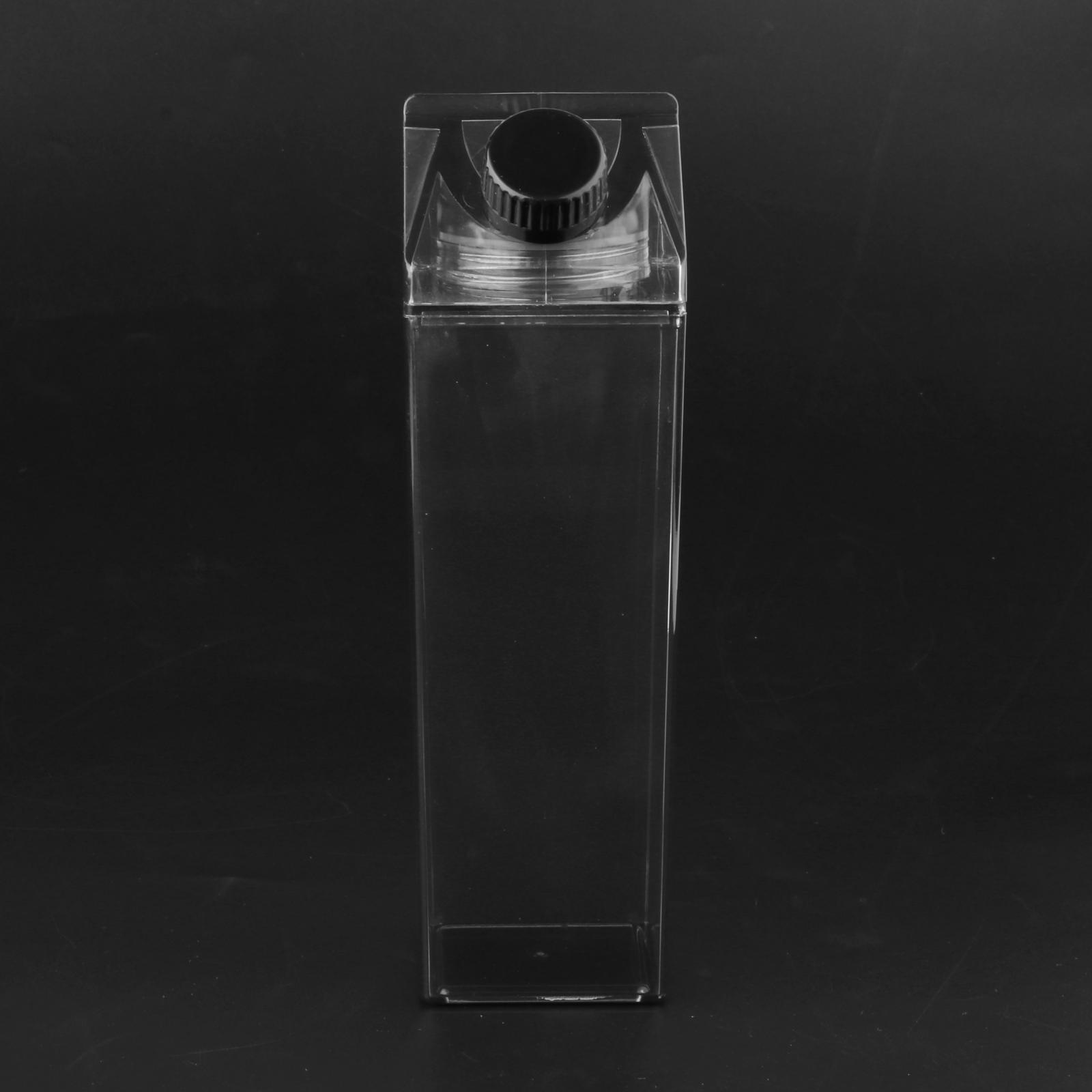 Milk Carton Water Bottle 500ml/1000ml Simple Portable Plastic For Activities Drinking Coffee Tea