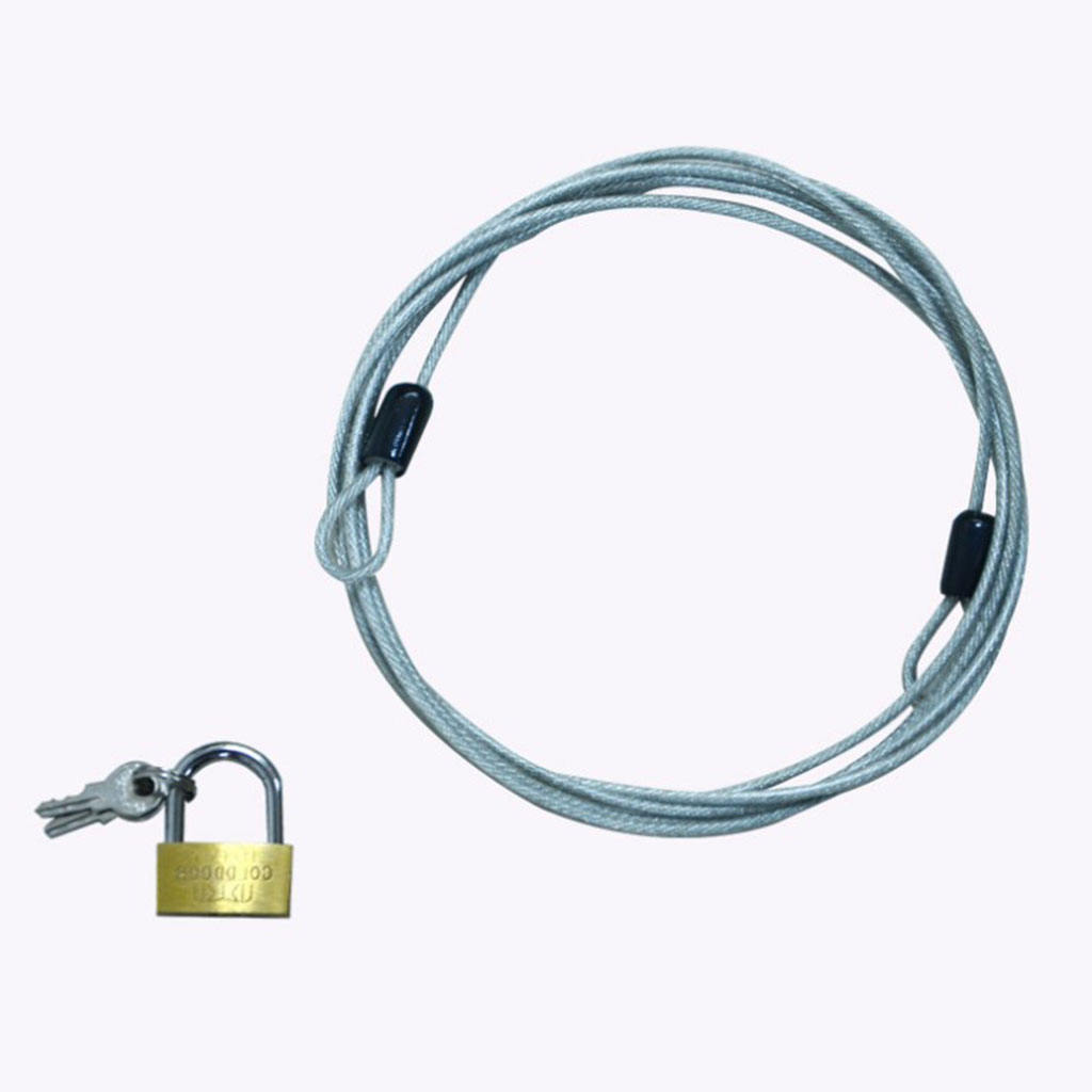 Premium Motocycle Cover Lock and Cable - Heavy Duty Cabling and Padlock, 70cm