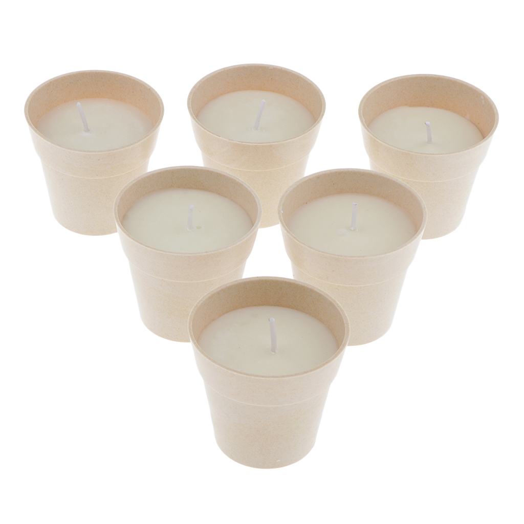 6x Scented Candles Natural Soy Wax Portable Travel Home Candle With Plastic Box