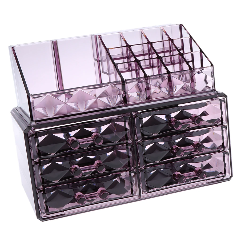 Premium Holder Cosmetic Organizer Makeup 6 Drawers Acrylic Stand Jewelry Box