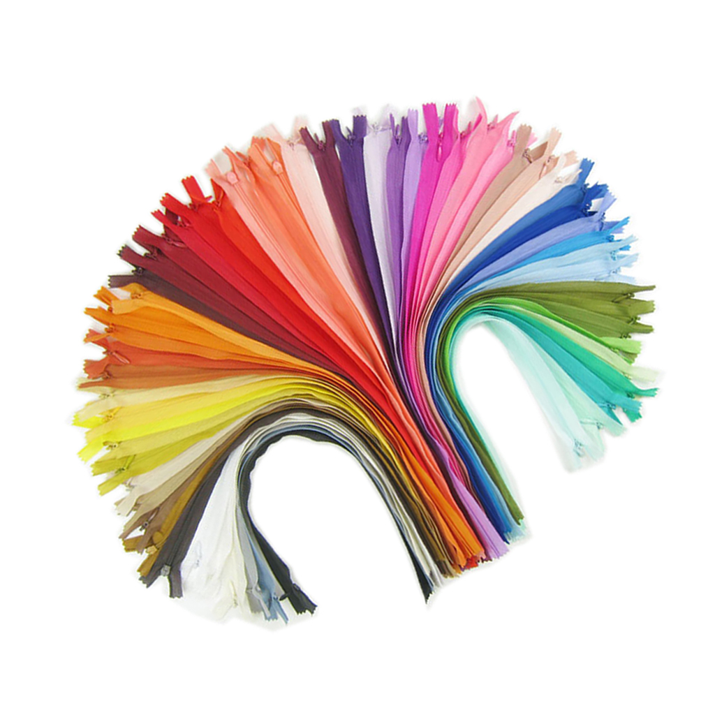 18pcs 40cm Multicolored Invisible Zippers Closed End Dress Bag DIY Craft