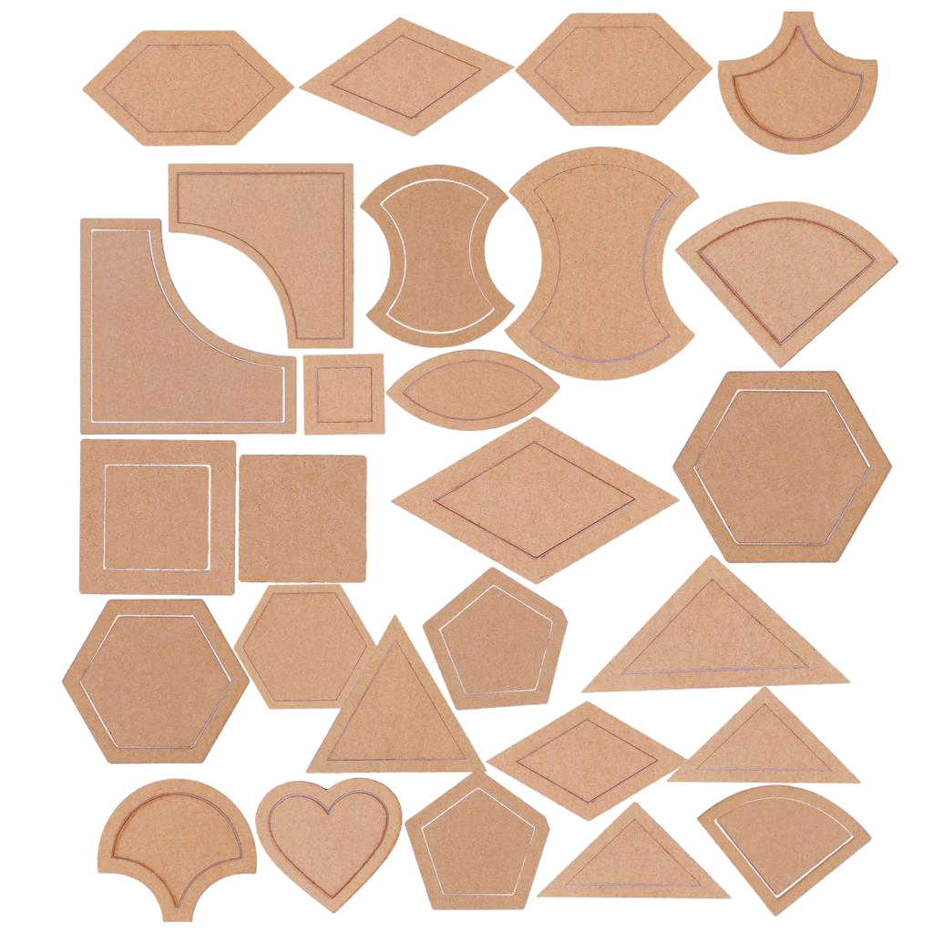 54 Pcs Mixed Quilting Templates DIY Tools Acrylic Sew Stencil Patchwork Quilter